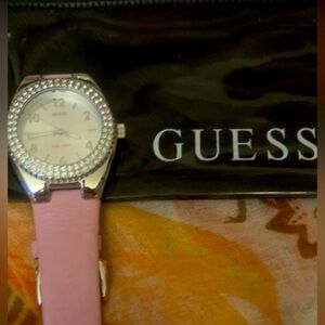 Guess Pink and Tan Fashion Watch  MWOT .⏱️ 💐⏱️
